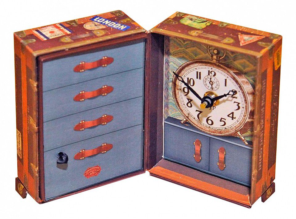  Timeworks Настольные часы (8x14 см) Steamer Trunk BCST5S