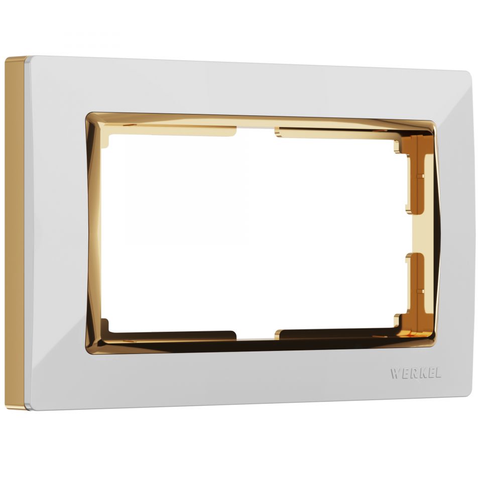  Werkel Рамка для двойной розетки (белый/золото) W0081933