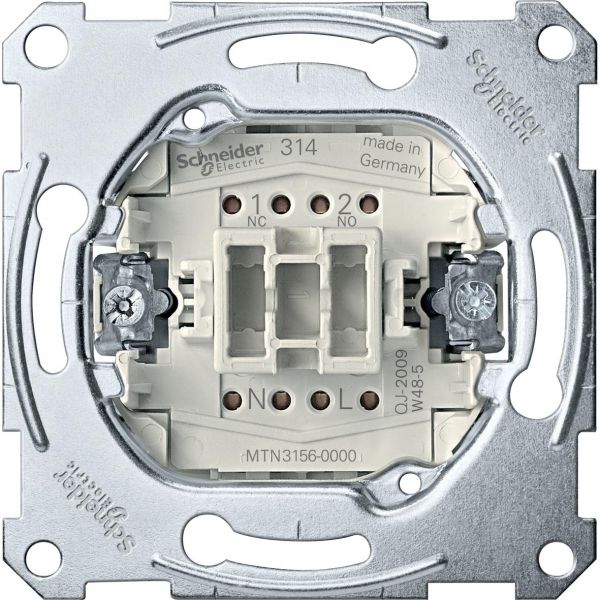  Schneider Electric MERTEN МЕХАНИЗМ 1-полюсного кноп. переключат. с зажимом нейтрали сх.6,10AХ , QF