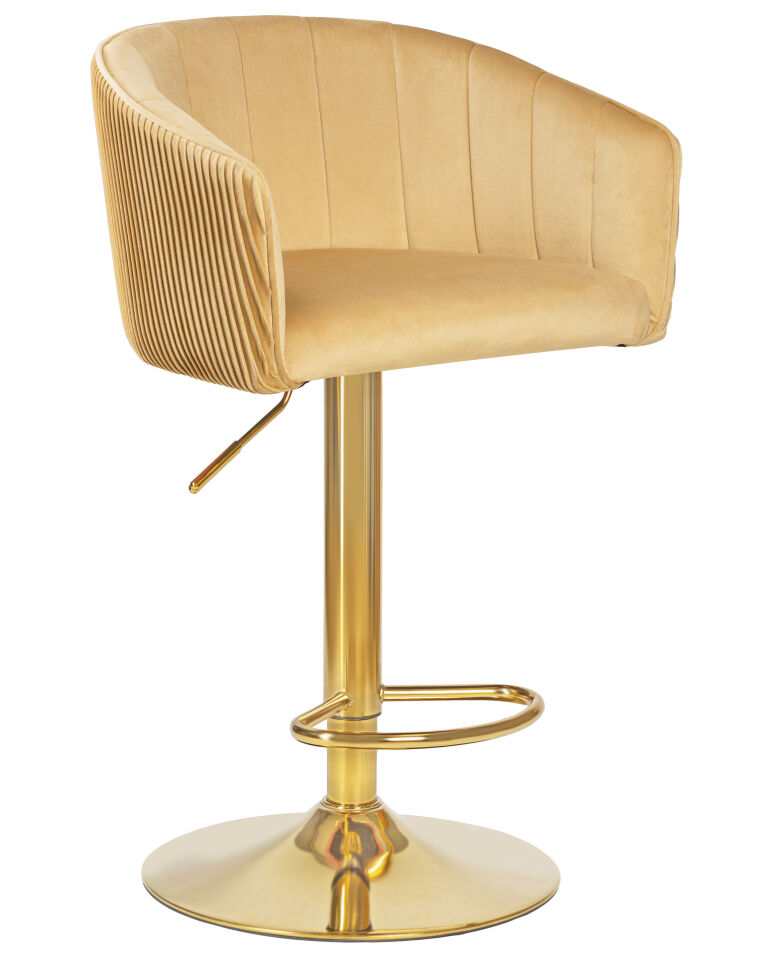Стул барный Dobrin LM-5025 DARCY GOLD, песочный велюр (1922-3)