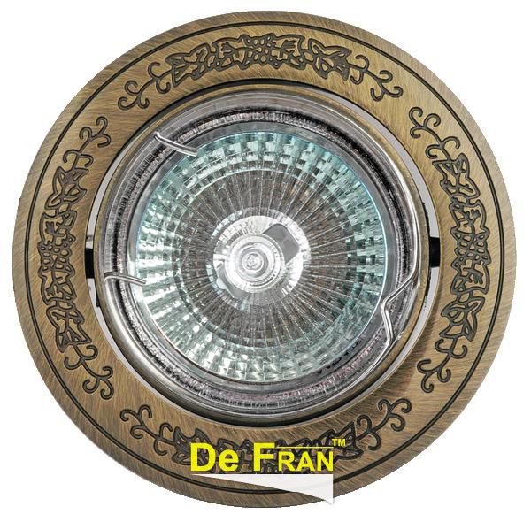 Точечный светильник De Fran FT 181A GAB "Поворотный в центре" зеленое античное золото MR16 1 x 50 вт