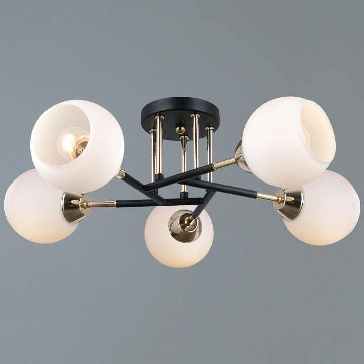 Люстра на штанге Illumico LIBRA IL0689-5CSQ-24 BK FGD LIBRA