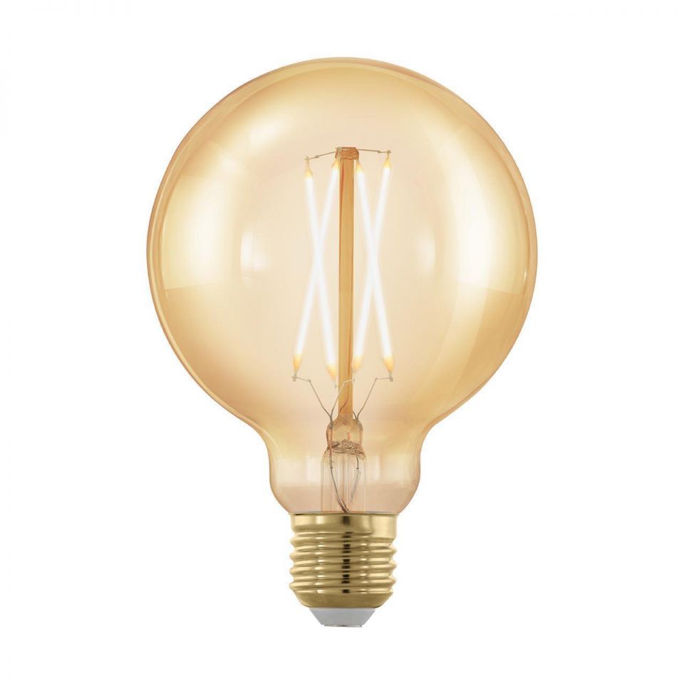  Eglo Лампа светодиодная филаментная диммируемая E27 4W 1700К золотая 11693