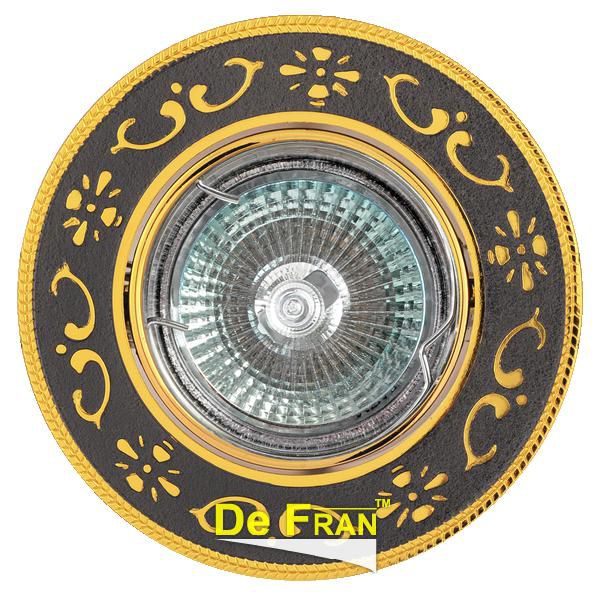 Точечный светильник De Fran FT 183 GUG "Поворотный в центре" граффит + золото MR16 1 x 50 вт