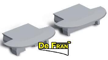 Заглушка De Fran PZ-3101 Заглушка для профиля PC серебристый