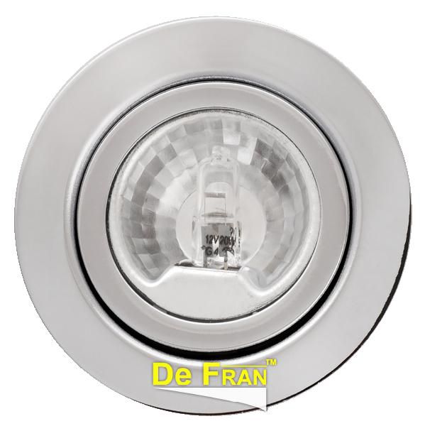 Точечный светильник De Fran FT 9216 Art1 CH мебельный с прозрачным стеклом + лампа в комп. хром G4 1 x 20 вт