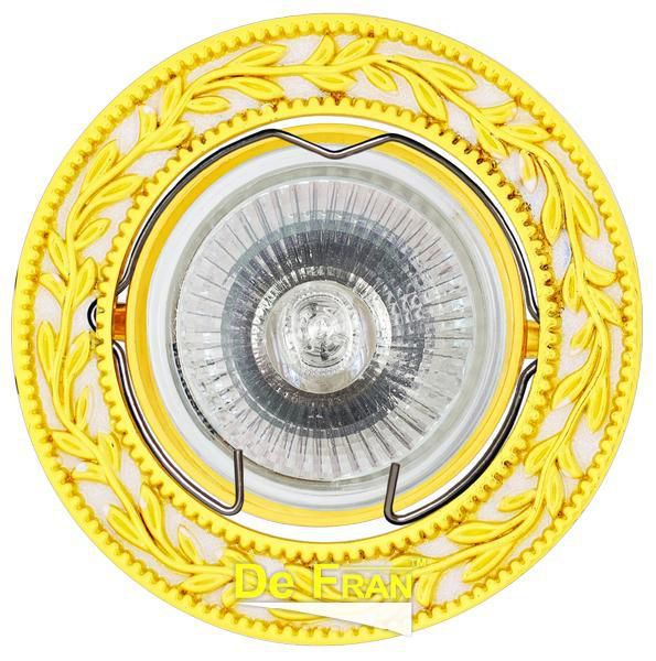 Точечный светильник De Fran FT 1131 WHG белый с золотом MR16 1 x 50 вт