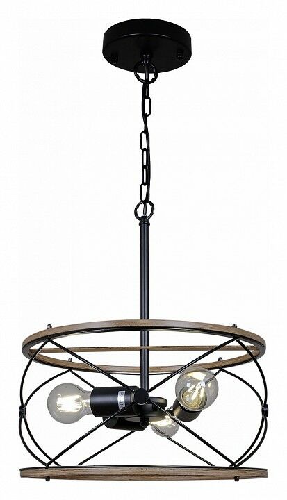 Подвесная люстра Illumico WOOD IL1008-3P-05 BK WOOD