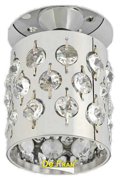 Точечный светильник De Fran FT 877 c "Подвеска" хром + прозрачные кристаллы G9 1 x 40 вт