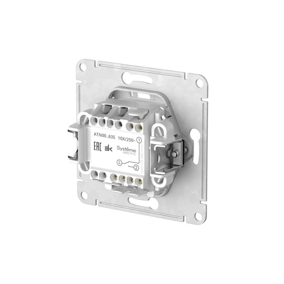  Systeme Electric ATLASDESIGN 1-кл ПЕРЕКЛЮЧАТЕЛЬ с подсветкой, сх.6а, 10АХ, мех., быстрозажим. клем., БЕЛЫЙ
