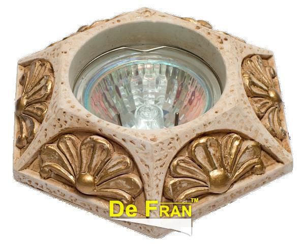 Точечный светильник De Fran FT 413 неповоротный гипс золото MR16 1 x 50 вт