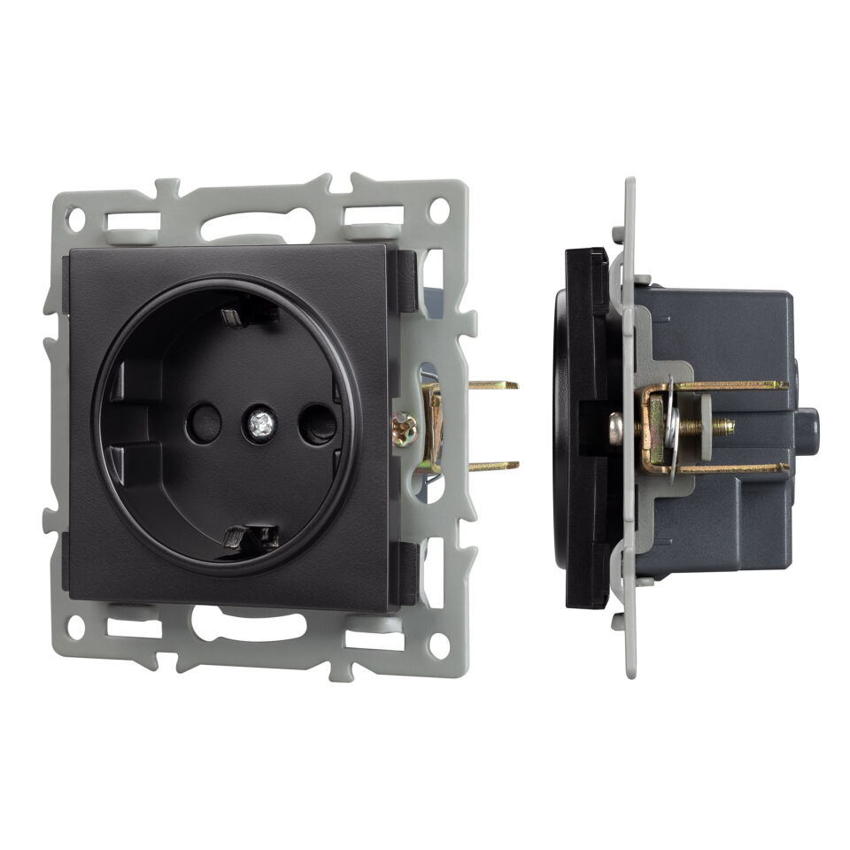 Механизм электрической розетки SCT-MEU1-PL-BK (250V, 16A) ( Arlight , -)