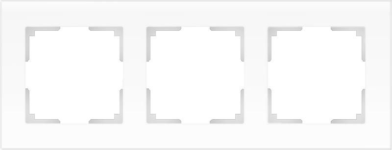  Werkel Рамка Favorit на 3 поста (белый матовый) WL01-Frame-03