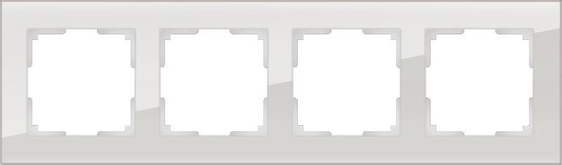  Werkel Рамка Favorit на 4 поста (дымчатый,стекло) WL01-Frame-04