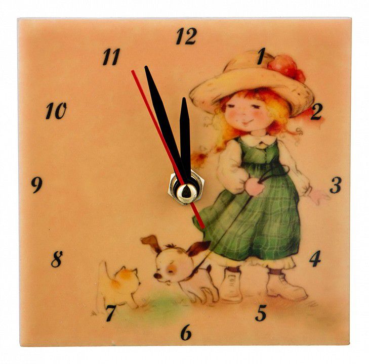  АРТИ-М Настольные часы (10x10 см) Милые девочки 354-1325