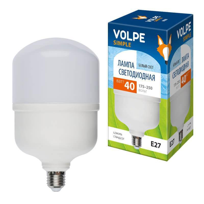Лампа светодиодная Volpe LED-M80-40W/NW/E27/FR/S картон