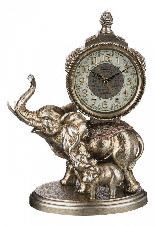  Lefard Настольные часы (28x40 см) Слониха со слоненком 204-114