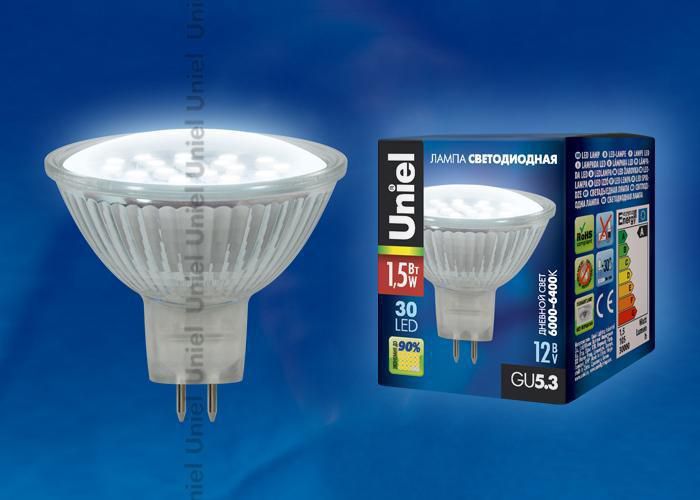 Лампа светодиодная Uniel LED-JCDR-SMD-1,5W/DW/GU5.3 105 Lm Картон