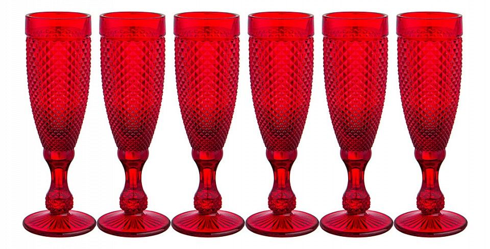  Lefard Набор из 6 бокалов для шампанского Гранат 781-155