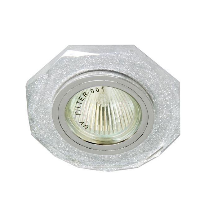 Точечный светильник Feron 19699 8020-2 MR16 мерцающее серебро