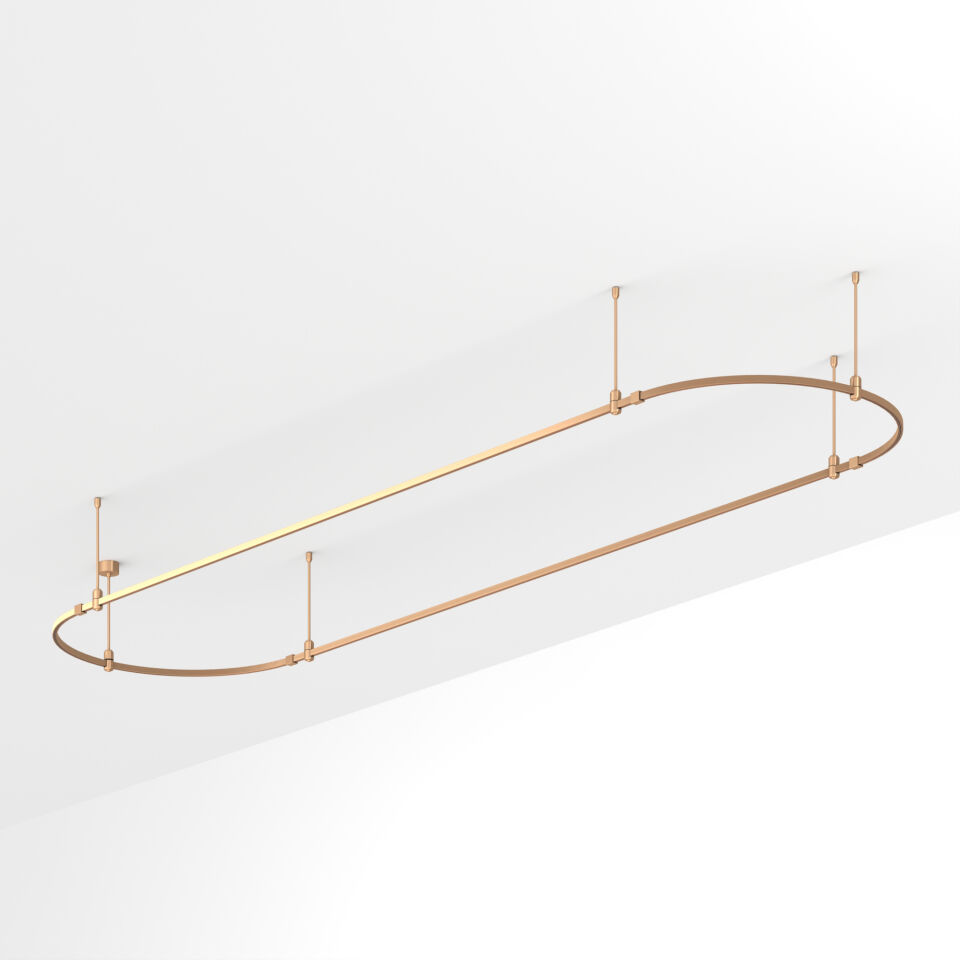 Трек ART-APRIORI-OVAL-ROD-400-4000x1000 (GD) ( Arlight , IP20 Металл, 3 года)