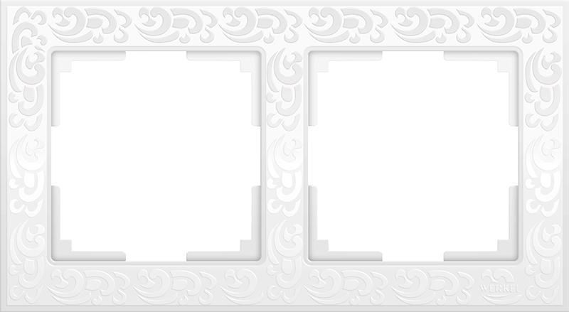  Werkel Рамка Flock на 2 поста (белый) WL05-Frame-02-white