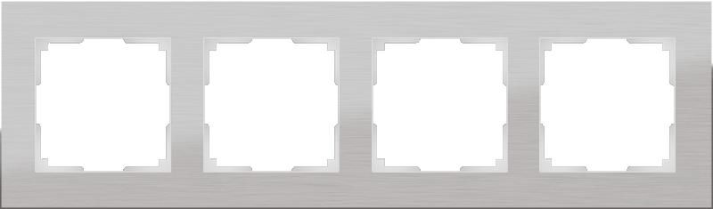  Werkel Рамка Aluminium на 4 поста (алюминий) WL11-Frame-04
