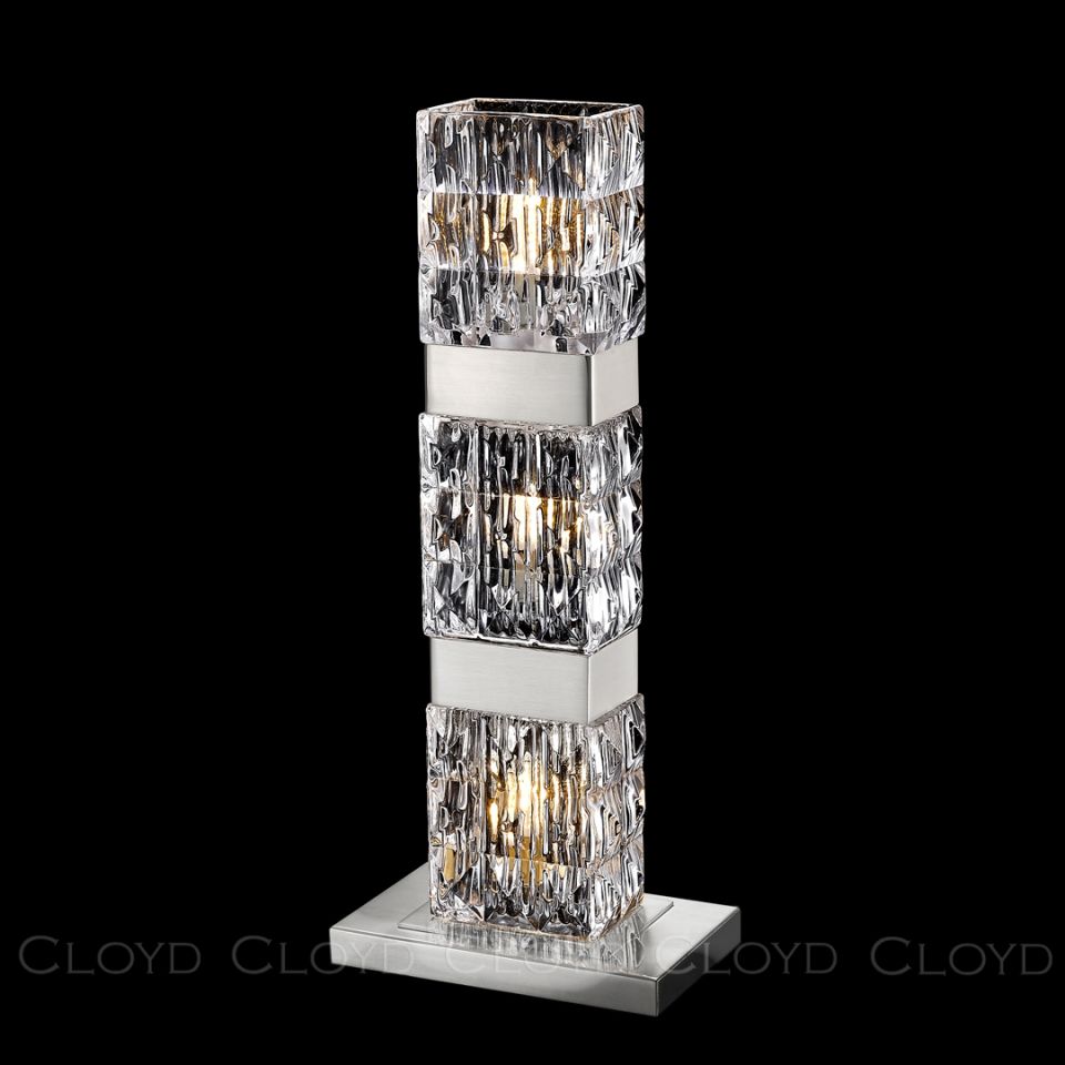 Настольная лампа Cloyd CORUND T3 / выс. 43 см - хром (арт.30037)