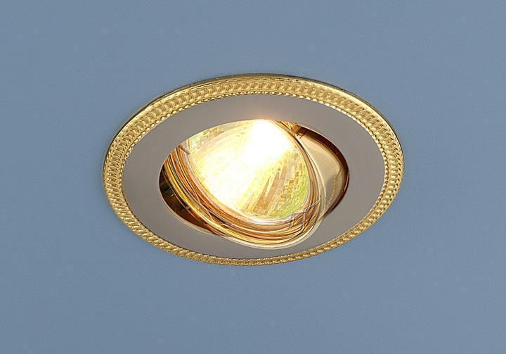 Встраиваемый светильник Elektrostandard 870 MR16 PS/GD перл. серебро/золото 4690389007248