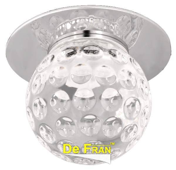 Точечный светильник De Fran FT 807 LED светодиодный "Шар-Бабл", с ПРА и LED хром, спектр теплый белый 3100К LED 1 x 3 вт