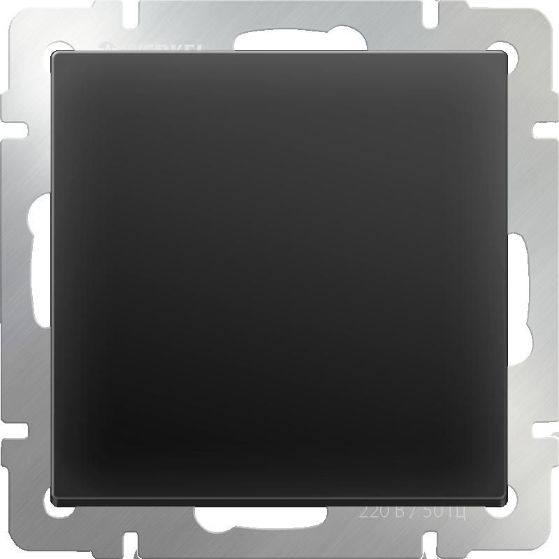  Werkel Выключатель одноклавишный (черный матовый) WL08-SW-1G