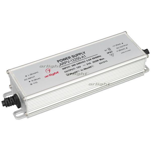  Arlight Блок питания ARPV-12250-A1 (12V, 21A, 252W) (ARL, IP67 Металл, 3 года)