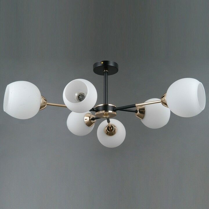Люстра на штанге Illumico LIBRA IL0715-6CSQ-24 BK GD LIBRA