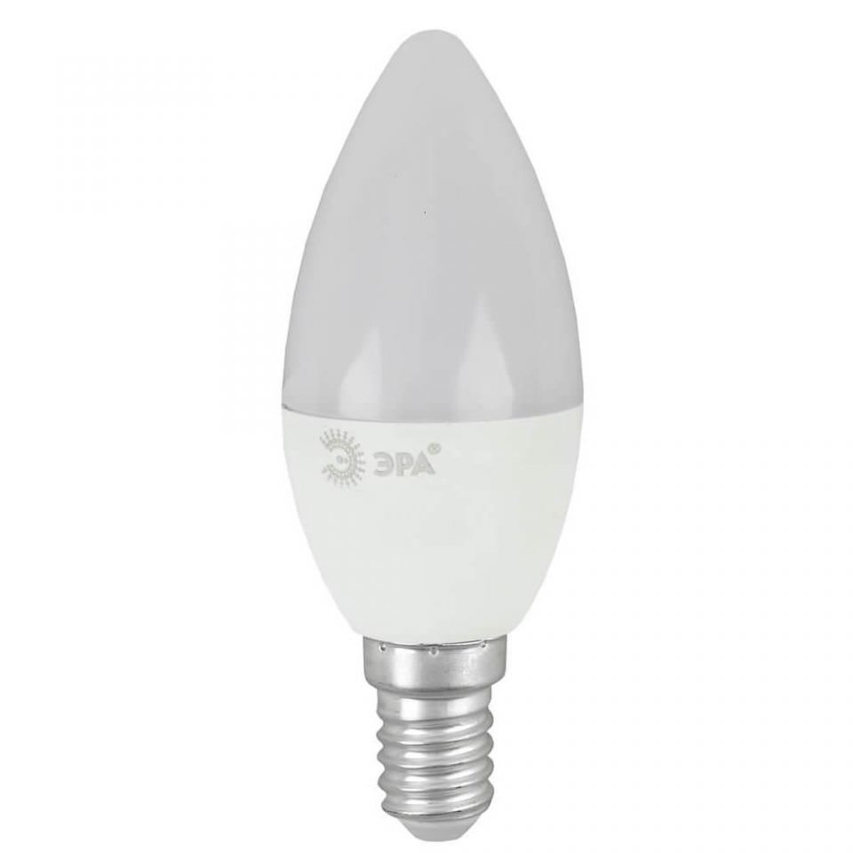 Лампа светодиодная Эра E14 8W 4000K матовая ECO LED B35-8W-840-E14