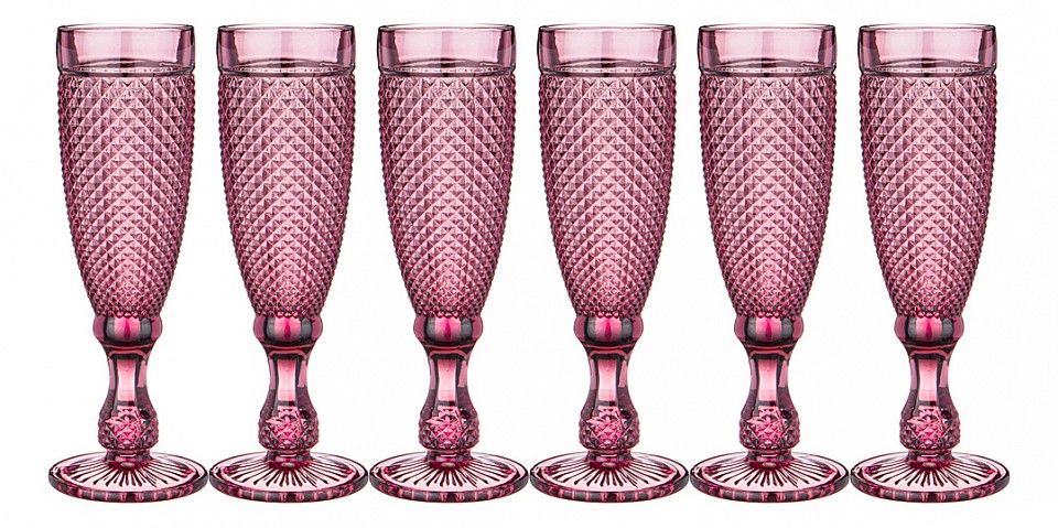  Lefard Набор из 6 бокалов для шампанского Гранат 781-152