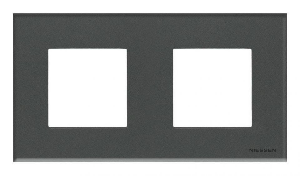 Рамка 2-постовая ABB Zenit стекло графит N2272 CF