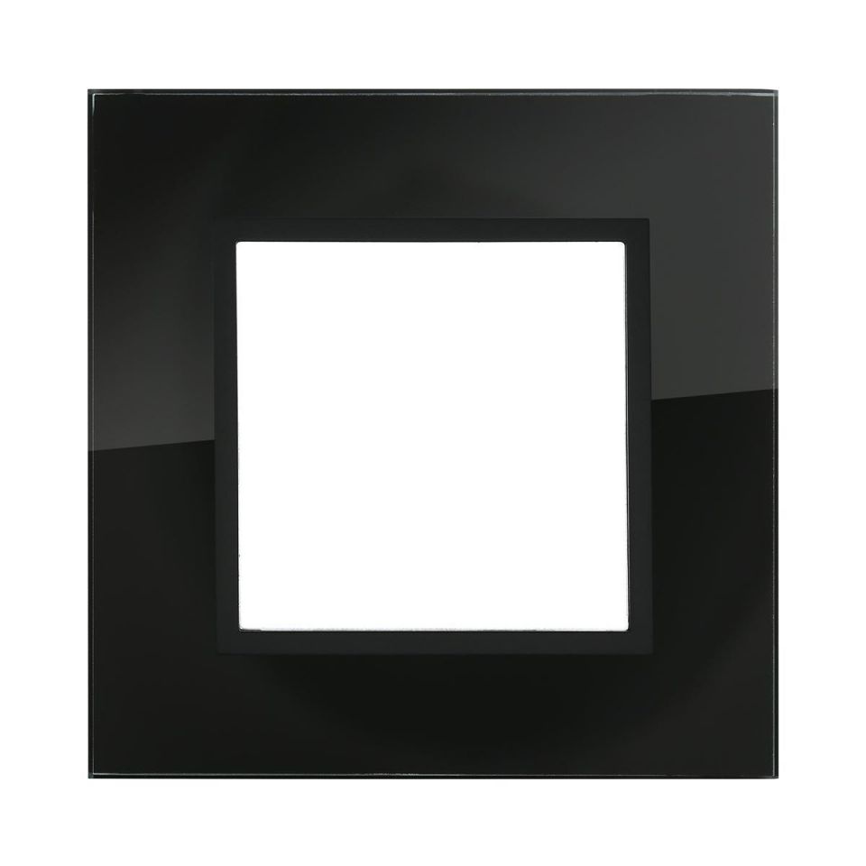 Рамка LK Studio 1-постовая из натурального темного стекла LK45 854110-1