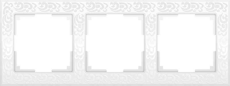  Werkel Рамка Flock на 3 поста (белый) WL05-Frame-03-white
