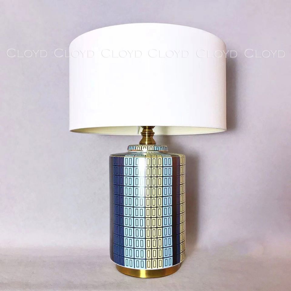 Настольная лампа Cloyd NOLENS T1 / выс. 63 см - керамика - латунь (арт.30141)