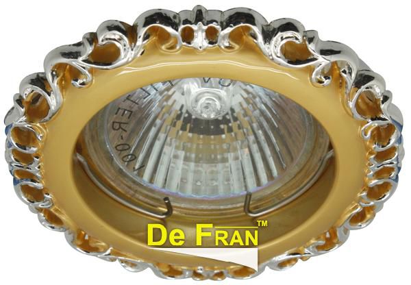 Точечный светильник De Fran FT 1118 CHG Неповоротный, хром + золото MR16 1 x 50 вт
