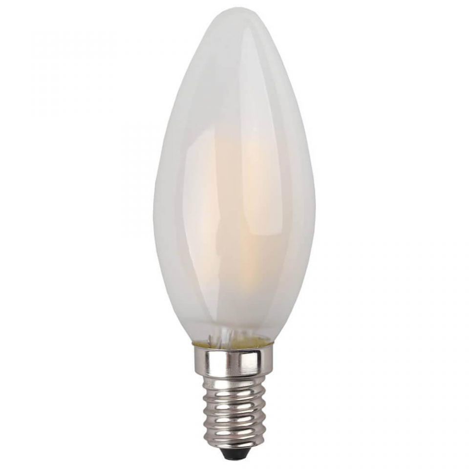 Лампа светодиодная филаментная Эра E14 7W 2700K матовая F-LED B35-7W-827-E14 frost