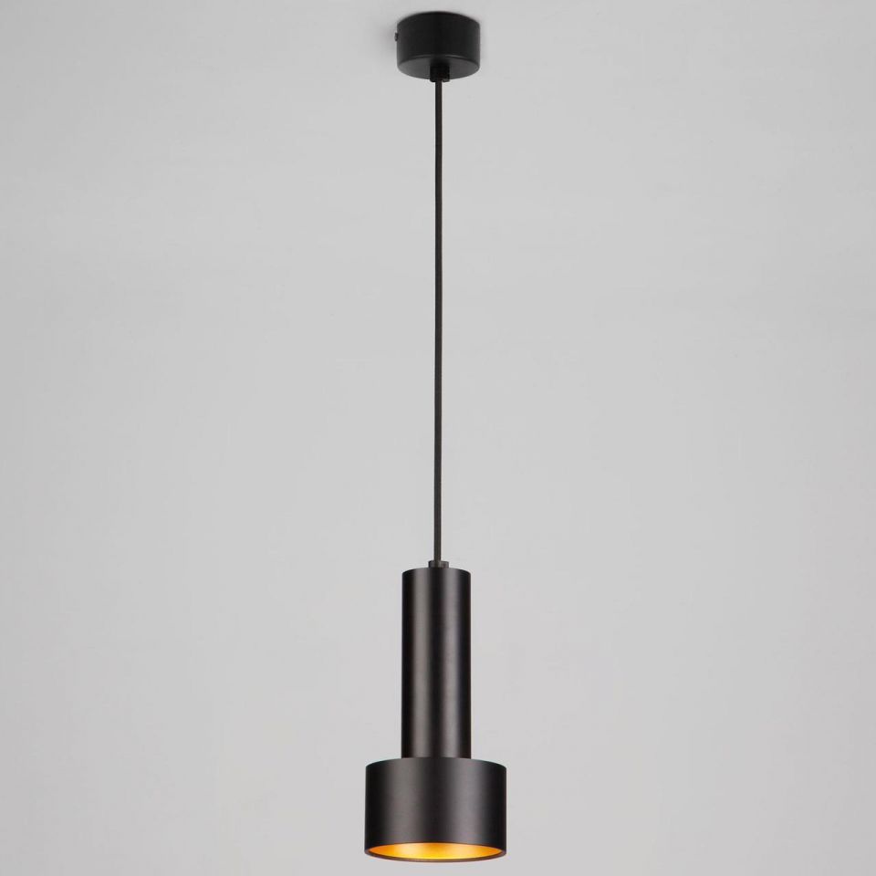 Подвесной светильник Eurosvet Charlie 50134/1 LED черный/золото