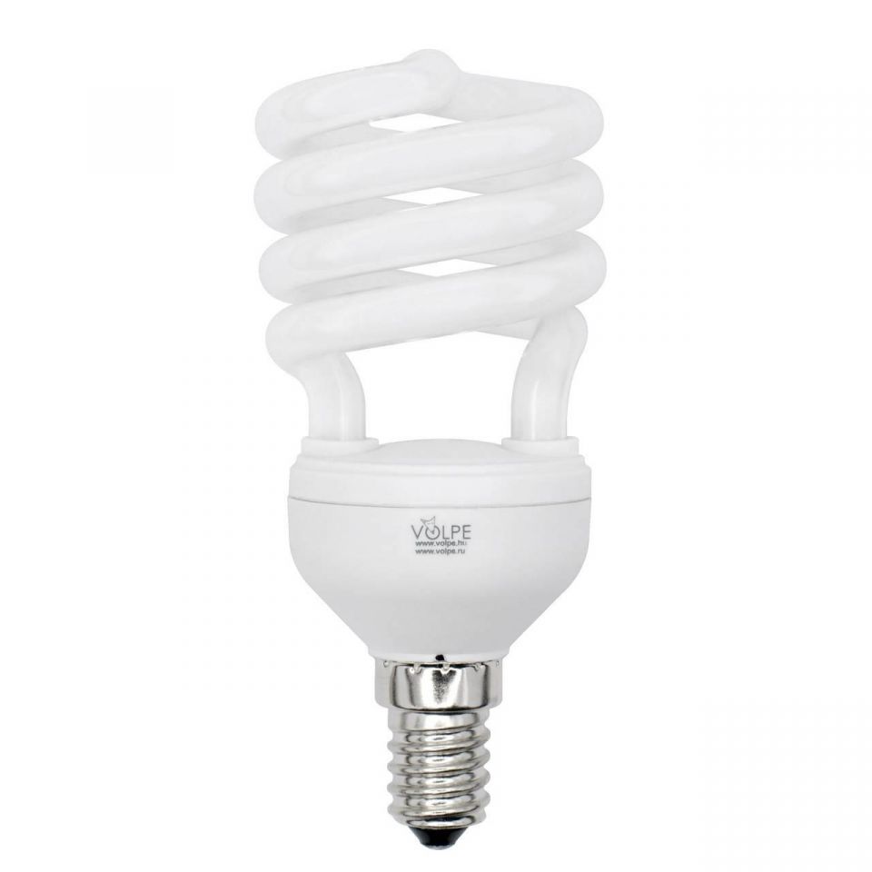  Volpe Лампа энергосберегающая E14 15W 2700K спираль матовая CFL-S T2 220-240V 15W E14 2700K 01674