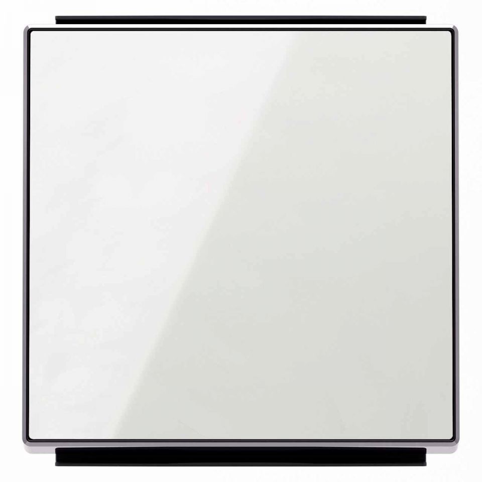Лицевая панель ABB Sky выключателя одноклавишного стекло белое 2CLA850100A2101