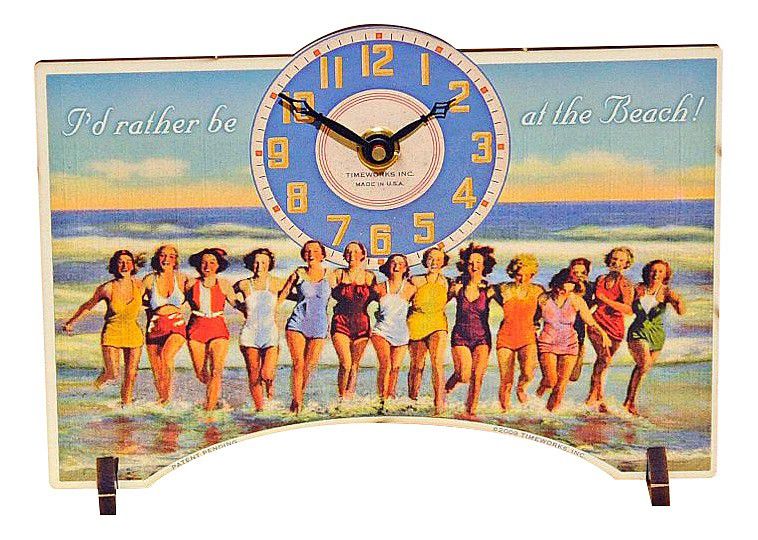  Timeworks Настольные часы (13x19 см) At The Beach POTATB