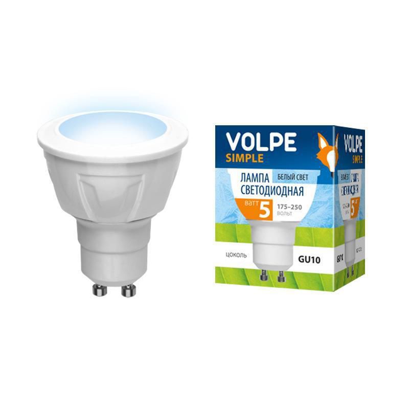 Лампа светодиодная Volpe LED-JCDR-5W/NW/GU10/O картон