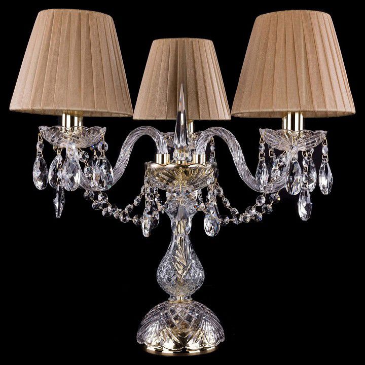 Настольная лампа декоративная Bohemia Ivele Crystal 5706 1406L/3/141-39/G/SH37-160