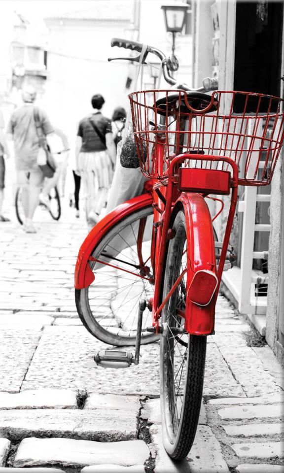 Картина на холсте Ekoramka 30x50 Красный велосипед HE-101-486