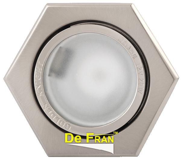 Точечный светильник De Fran 903 GQ мебельный с матовым стеклом сатин-никель G4 1 x 20 вт