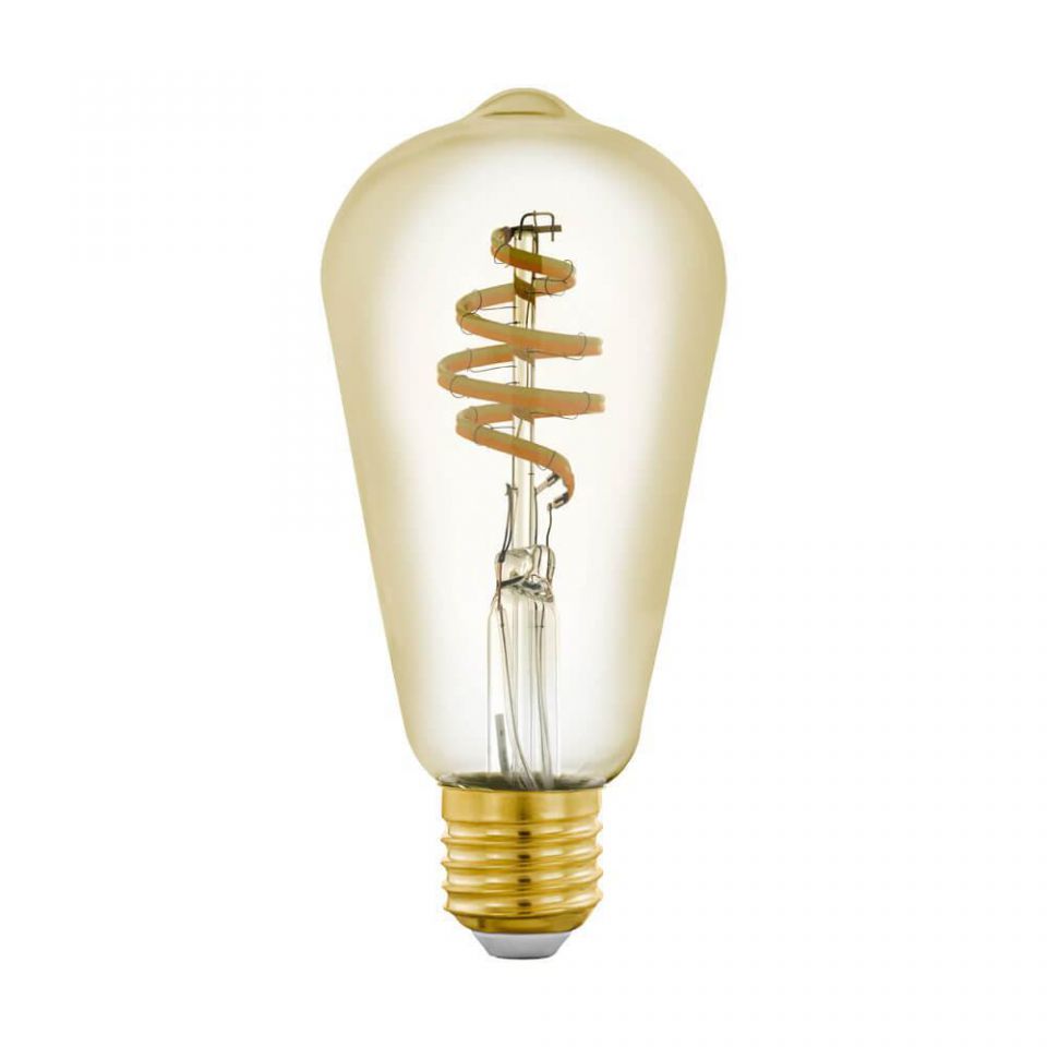 Лампа светодиодная филаментная диммируемая Eglo E27 5,5W 2200-6500K золотистая 12583